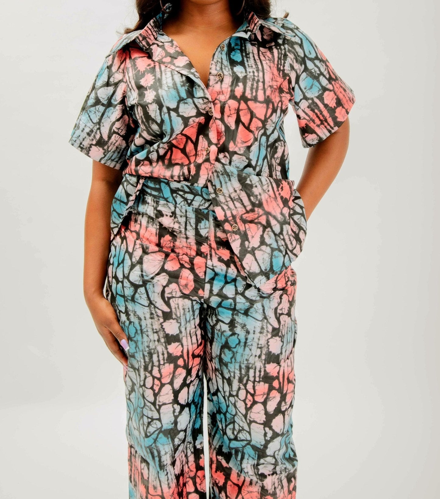 Kwassa Kwassa - Adire Pants & Shirt set - Zee Store