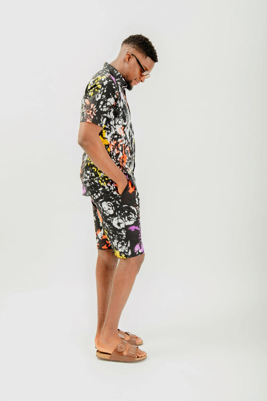 Doundounba - African Print Shirt & shorts Set