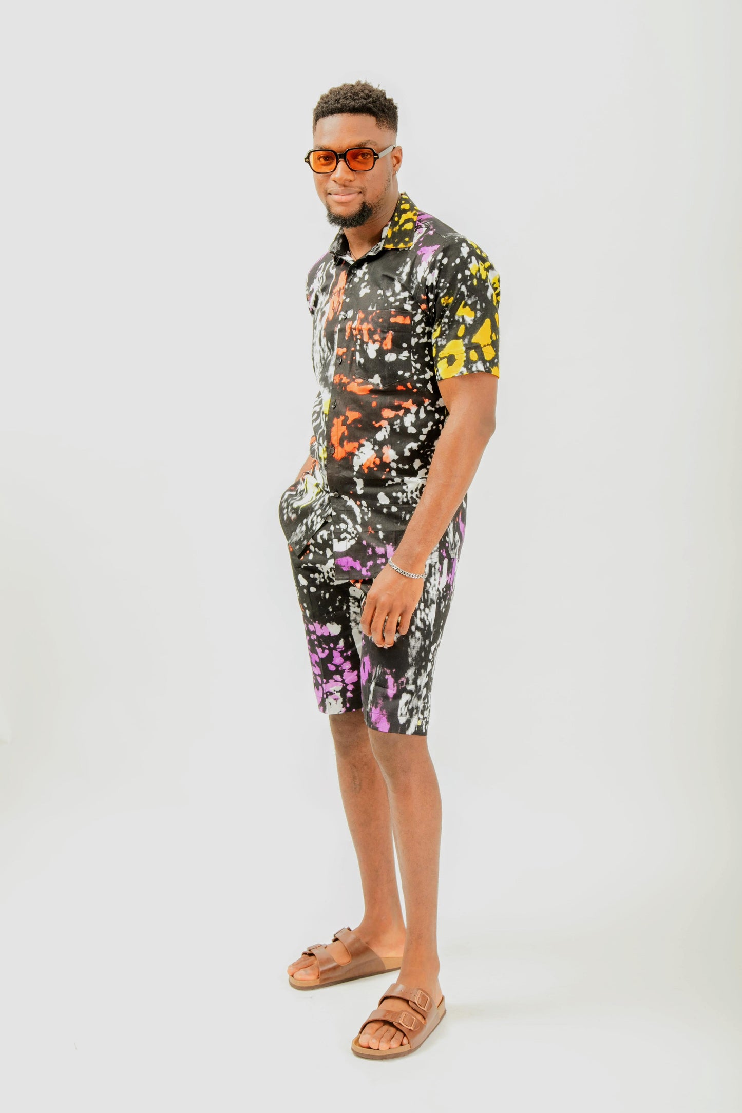 Doundounba - African Print Shirt & shorts Set