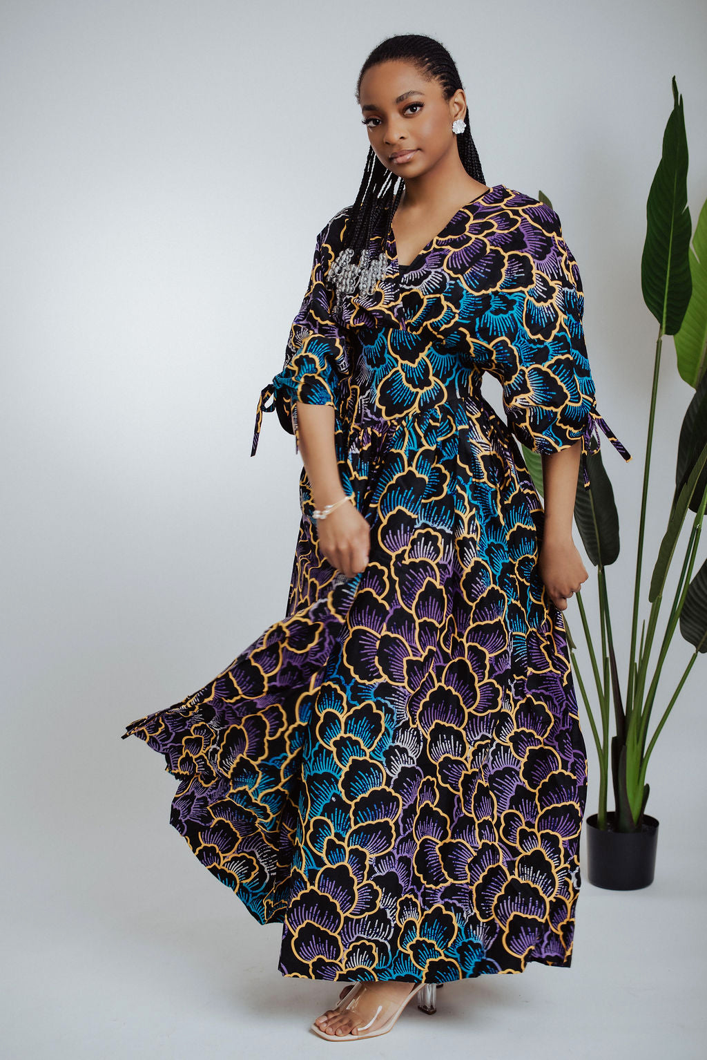 Imzad African Print Maxi Dress | Ankara Corset Dress – Zee Store