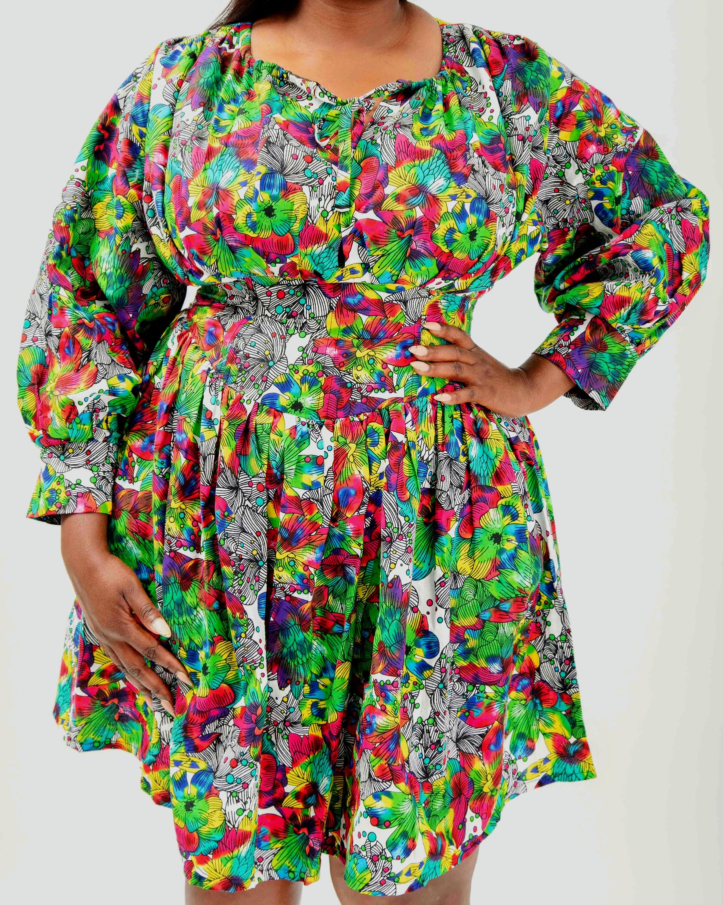 Mbira - Robe corset imprimé africain