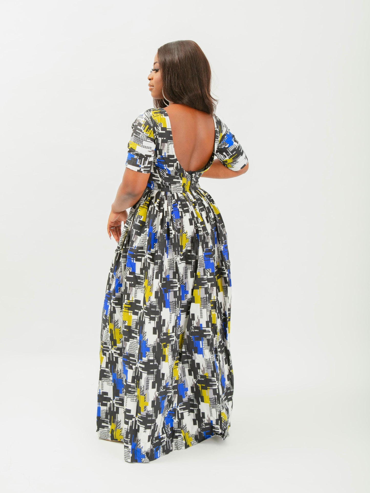 Runyege - Robe longue à imprimé africain