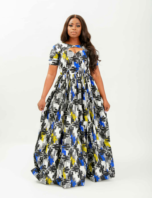 Runyege - African Print Maxi dress