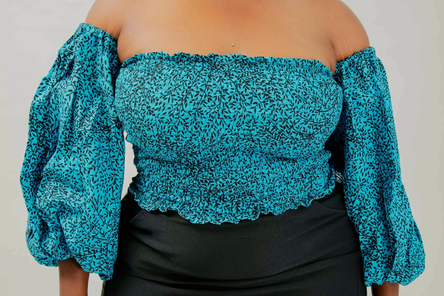 Ahwach - African Print Smocked Tube Top - Zee Store