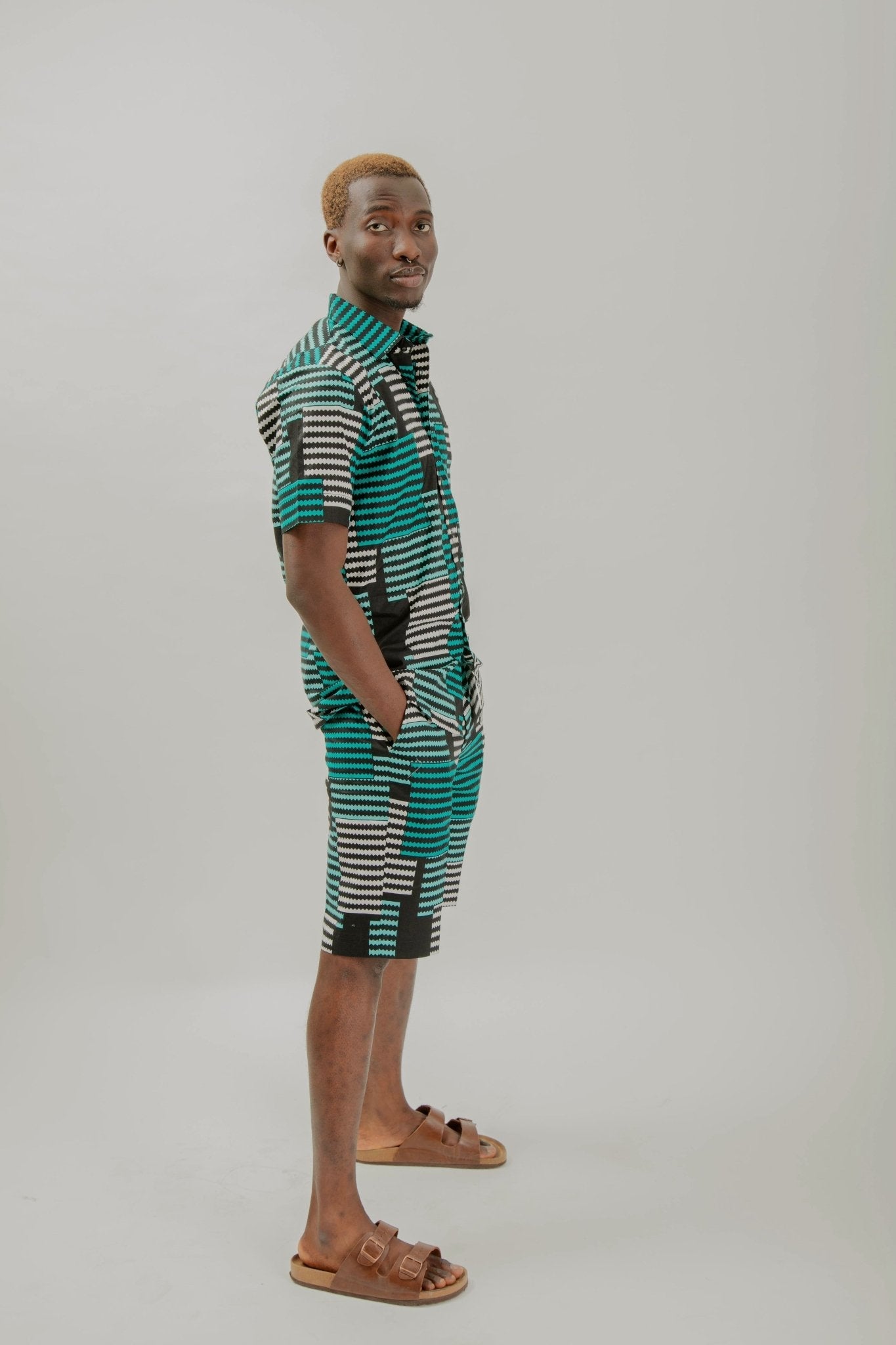 Ding Ding - African Print Shirt & Shorts set - Zee Store