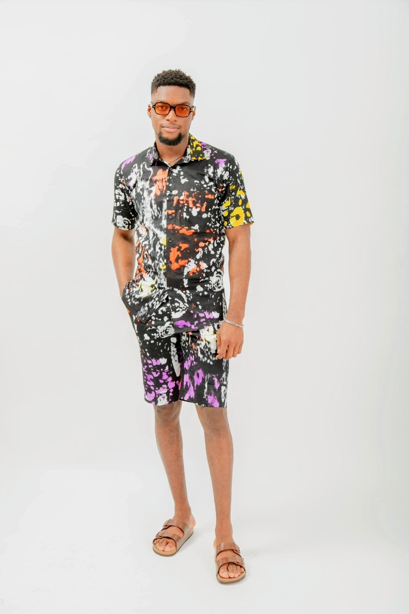 Doundounba - African Print Shirt & shorts Set - Zee Store