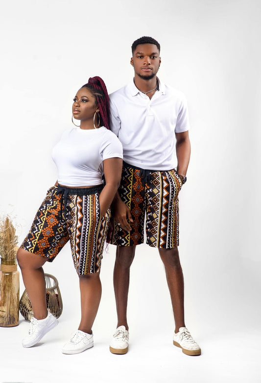Galala - African Print Unisex Shorts - Zee Store