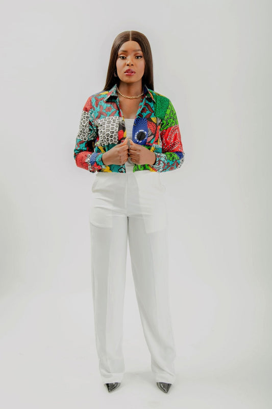 Makua - African Print Crop Shirt - Zee Store