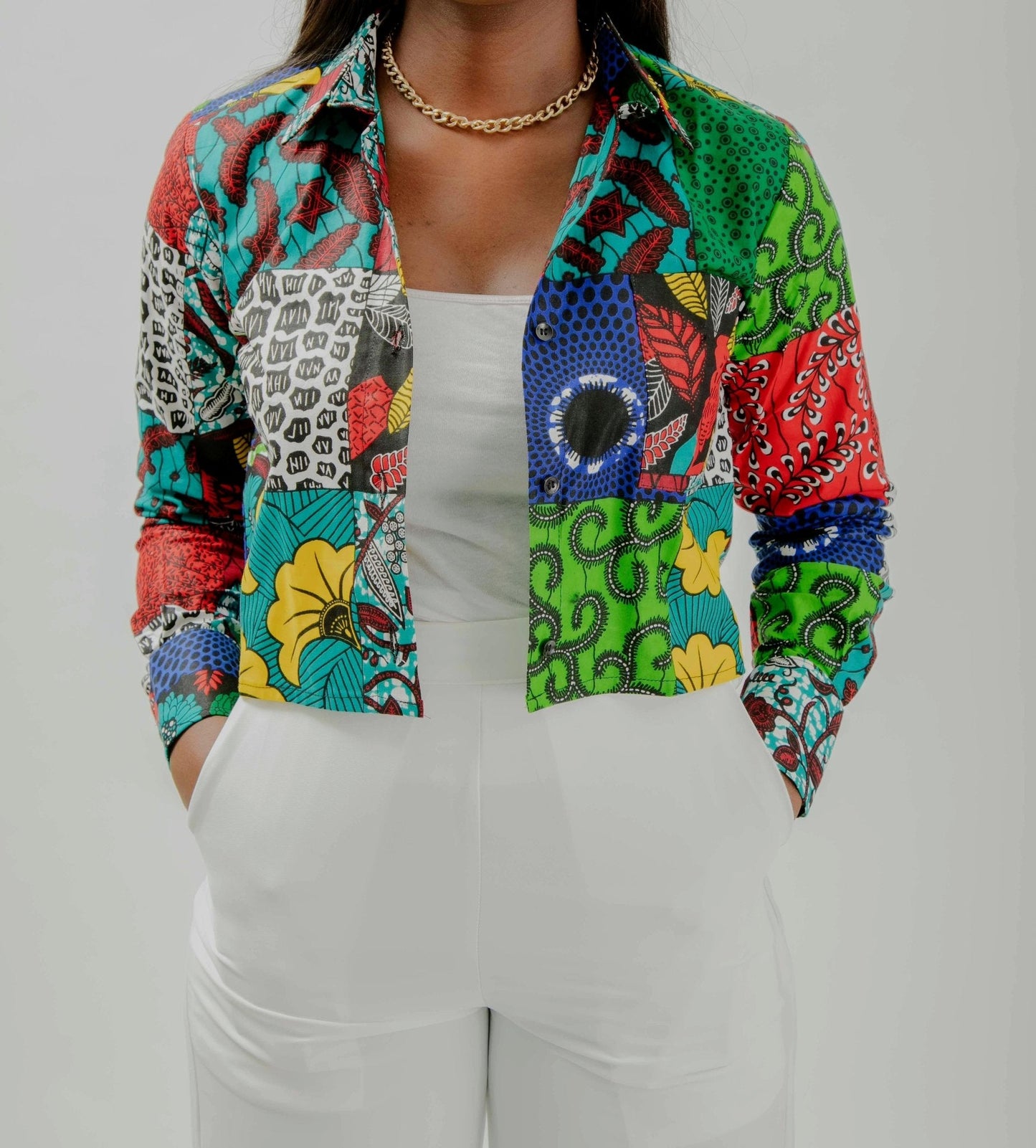 Makua - African Print Crop Shirt - Zee Store