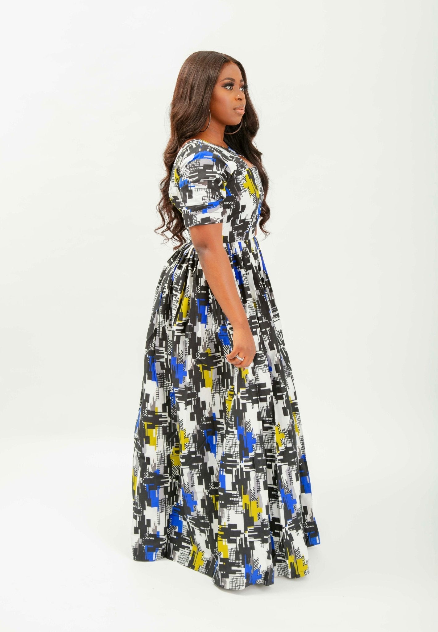 Runyege - African Print Maxi dress - Zee Store
