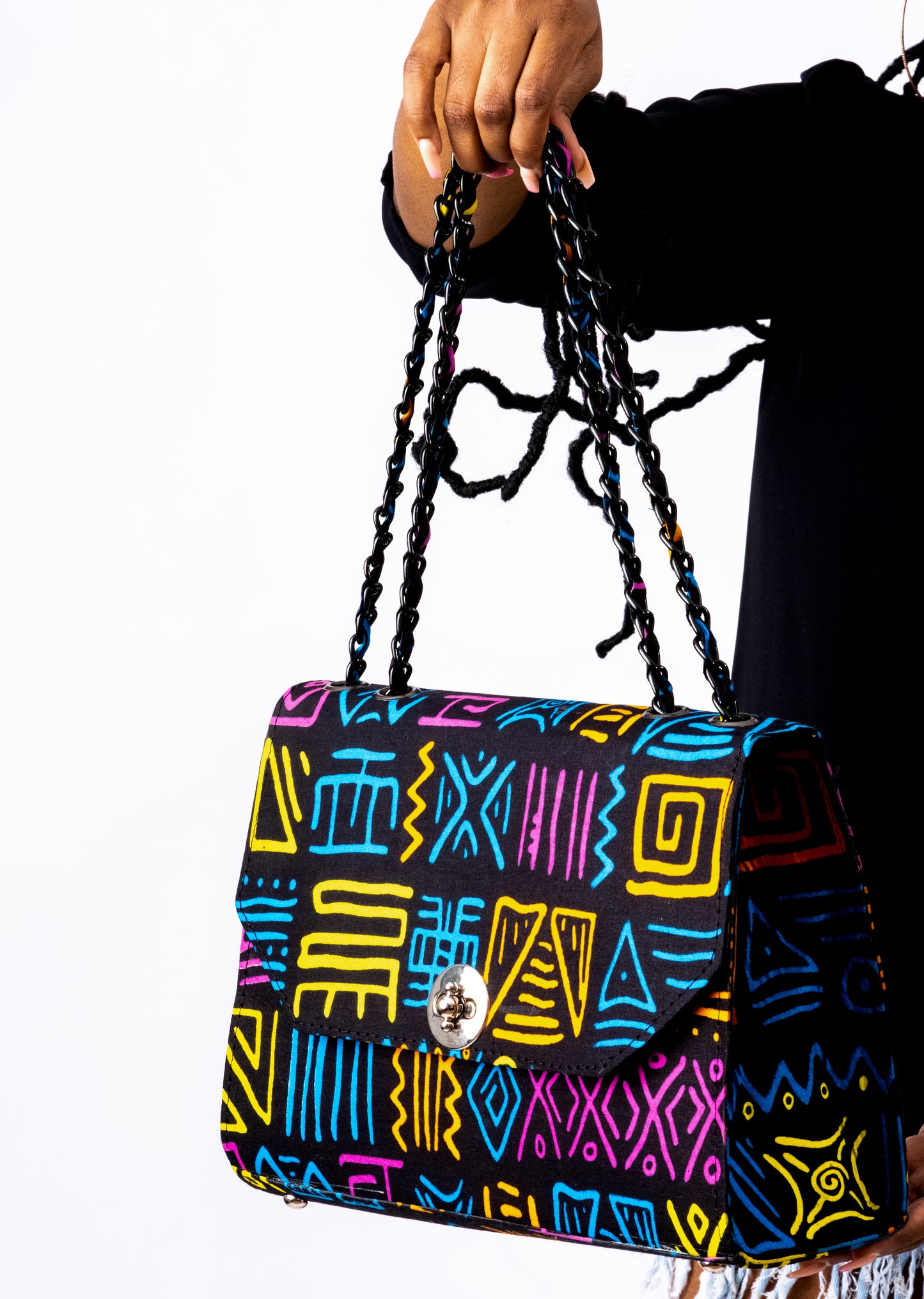 Multi-colored Trendy and eye-catching African print/ Ankara Maxi Handbag 