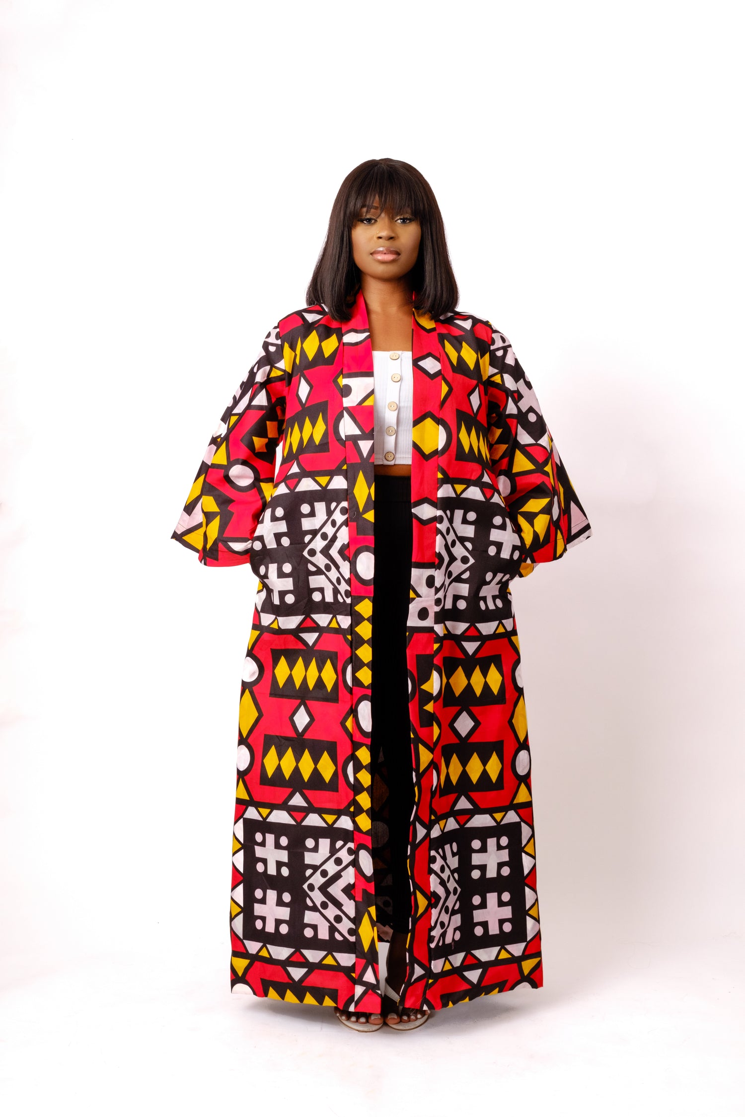  African Print Maxi Kimono