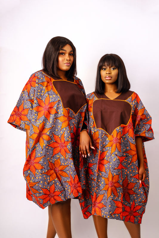African Print Agbada Dress